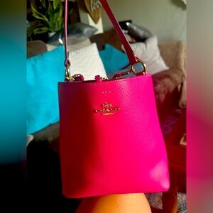 Leather Coach Bucket bag